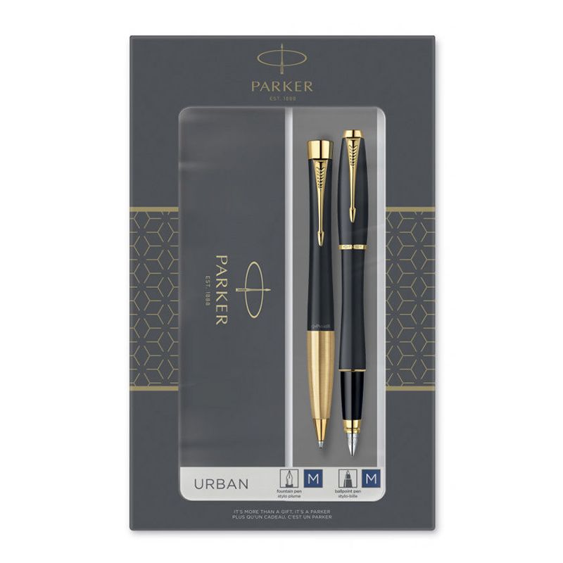 Parker SFK177  Набор Urban Muted Black GT перьевая+шариковая (2093381) 