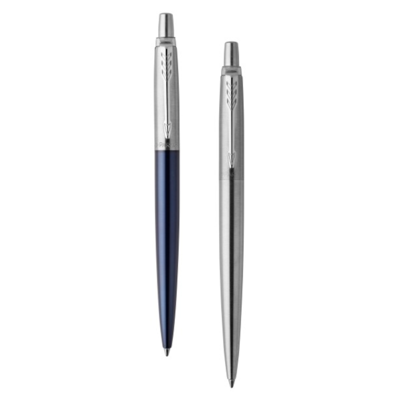 Parker Набор:Шар.ручка Jotter Essential Royal Blue CT BP + гел.ручка Jotter Stainless Steell CT (2033156)  Фото 2