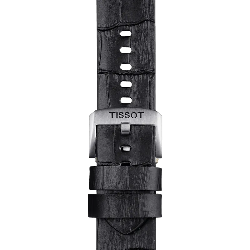 Tissot T852046775  Ремень черный. п/аллиг. с пряжкой 22х22мм  Фото 2