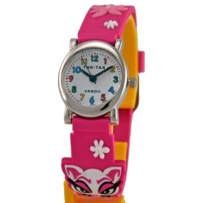 Тик-Так H107-2 розовая кошка 