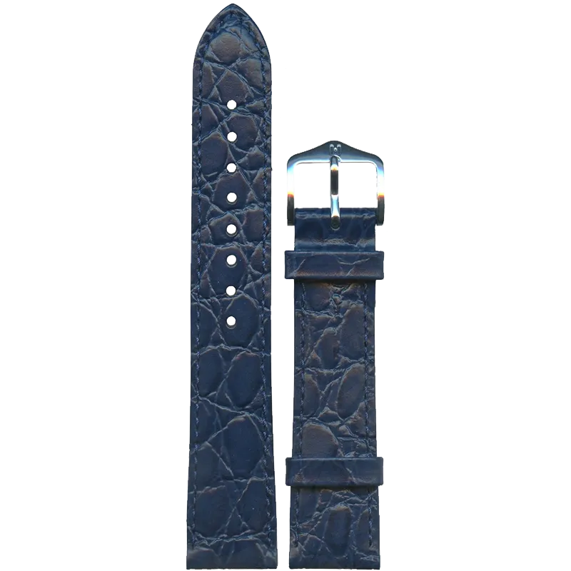HIRSCH Ремешок 1230 28 80 18 Silver Sette Crocograin 