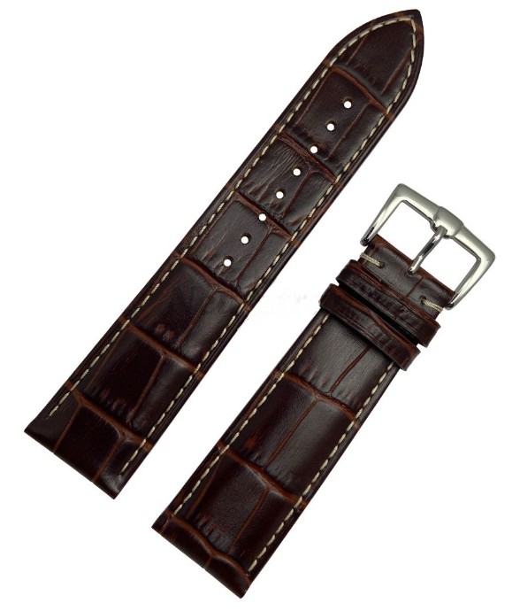Timeking 8012A.04-18/16W коричн. им.крокод. бел.строчка 