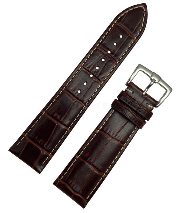 Timeking 8012A.04-18/16W коричн. им.крокод. бел.строчка 