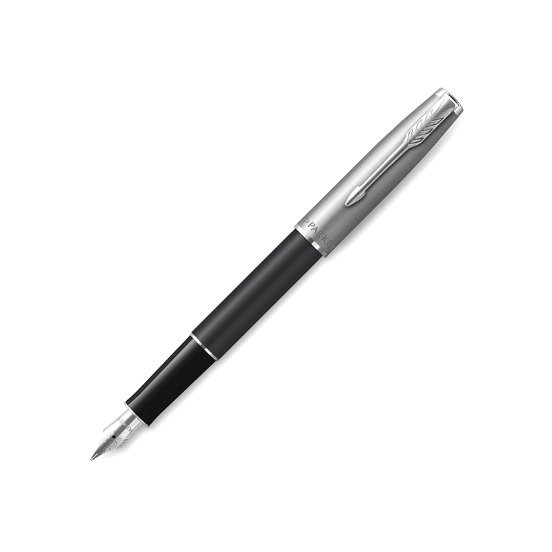 Parker F546 Sonnet Black Steel  CT FP (2146864)  Фото 1