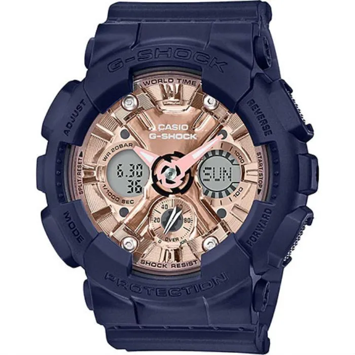 Casio G-Shock GMA-S120MF-2A2  не использовать. 