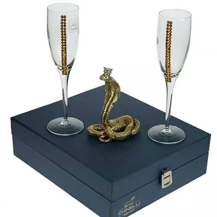 Chinelli 6003100 Набор для шампанского "Змея в золоте"  Фото 1