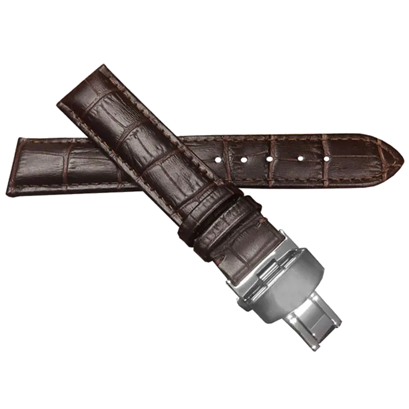 J.A.WILLSON G109B/ANA-8118/16 ремень д/часов с клипсой т.коричневый 18х16мм 
