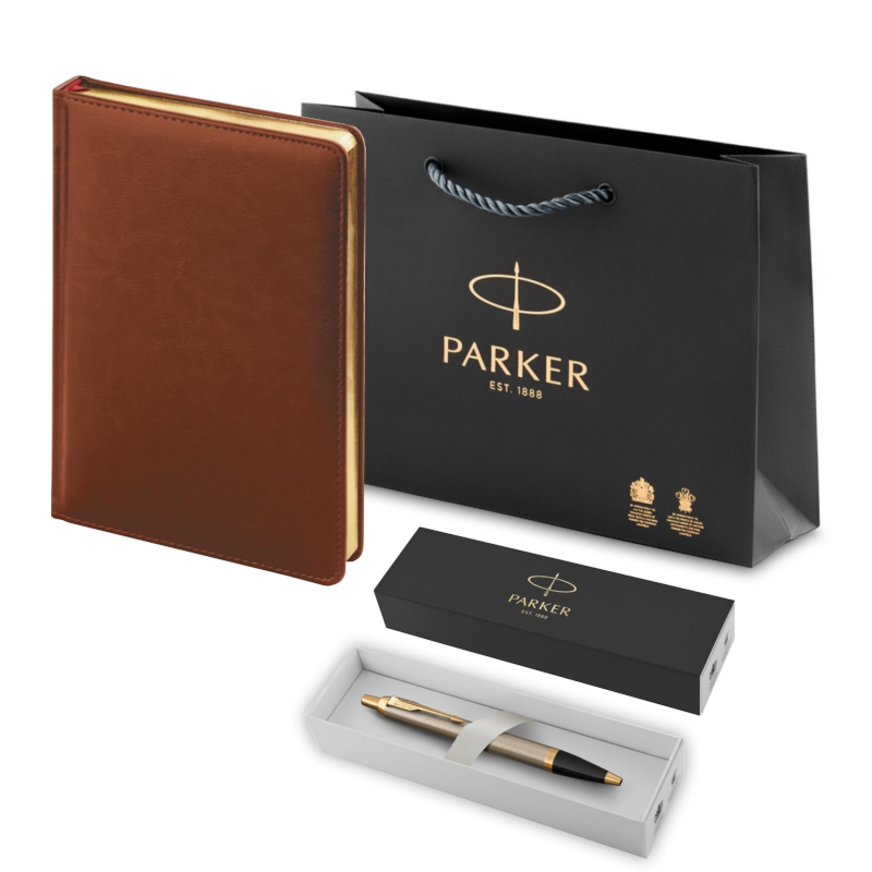 Parker Набор: Шар. ручка IM Corel Brushed Metal GT BP (1931670)+Ежедневник недат.кор.(1933352_051670)  Фото 1