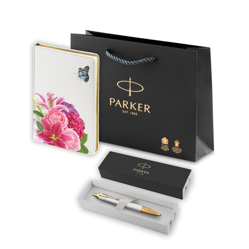 Parker Набор: Шарик.ручк. IM Premium Pearl GT BP (2143643) + Ежедн. бел. недат. (2143128_063643)  Фото 1