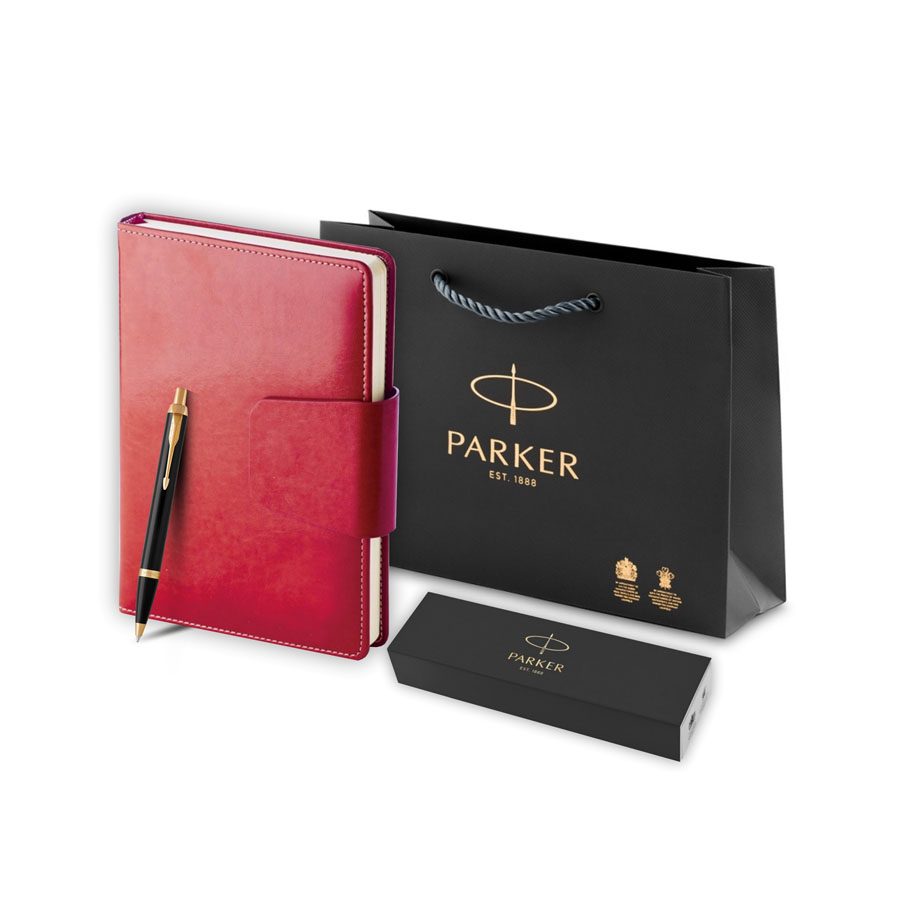 Parker Набор: Шариковая ручка IM Corel Black GT BP (1931666) + Ежедневник красн.недат (1933352_041666)  Фото 1