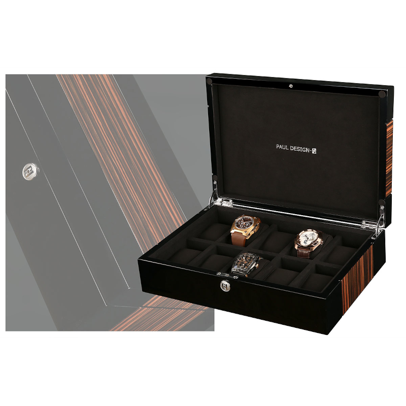PAUL DESIGN. Шкатулка для 10 часов PAUL DESIGN Gentlemen 10MAC 