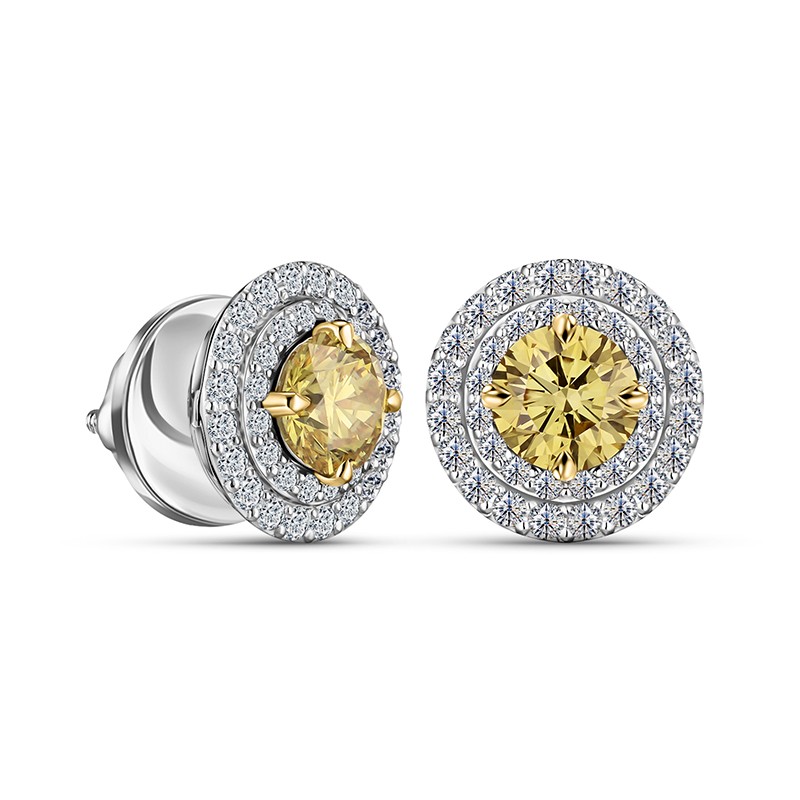  ALROSA Diamonds 9F207215S Пуссеты Fancy Фото 1