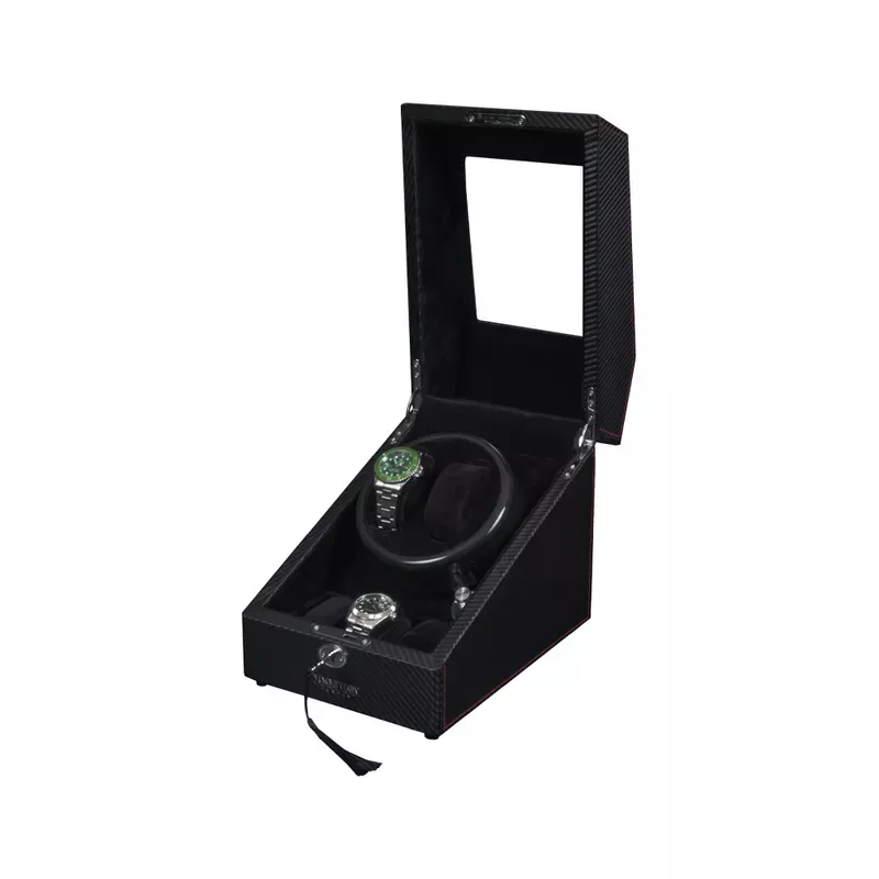 TIMESTORY Шкатулка для 2 часов с автоподзаводом TIMESTORY TSAT02CFB  Фото 4