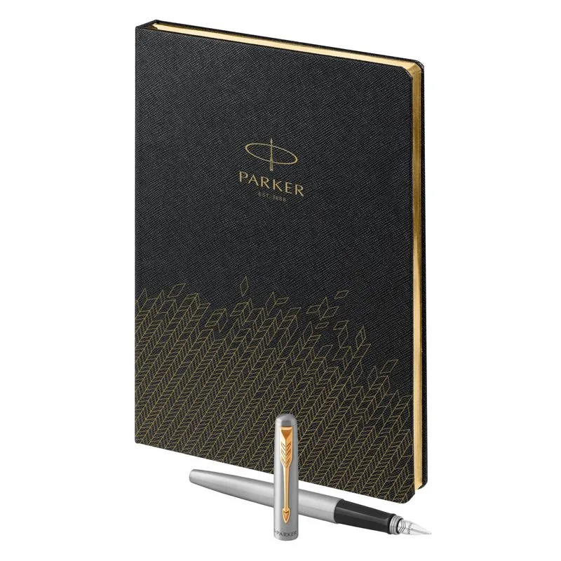 Parker Набор:Пер.ручка Parker Jotter Stainless Steel GT FP (2030948) +Ежедн.черн. недат. (2031110_5330948)  Фото 3