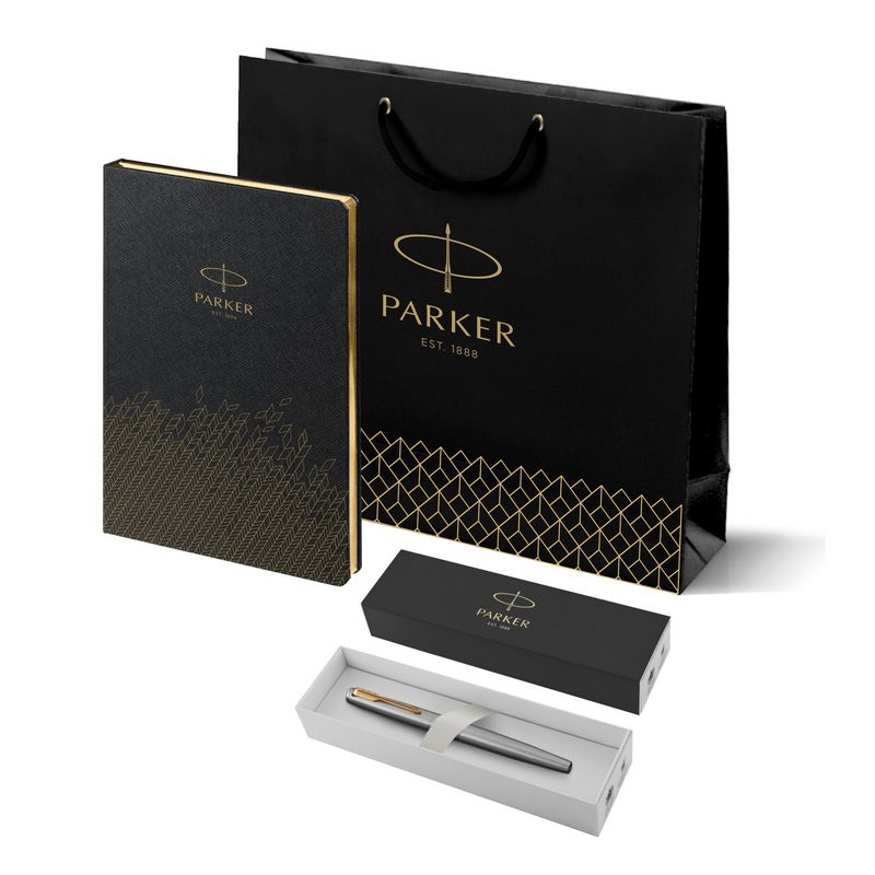 Parker Набор:Пер.ручка Parker Jotter Stainless Steel GT  (2030948) +Ежедн.черн. недат. (2031110_5330948)  Фото 1