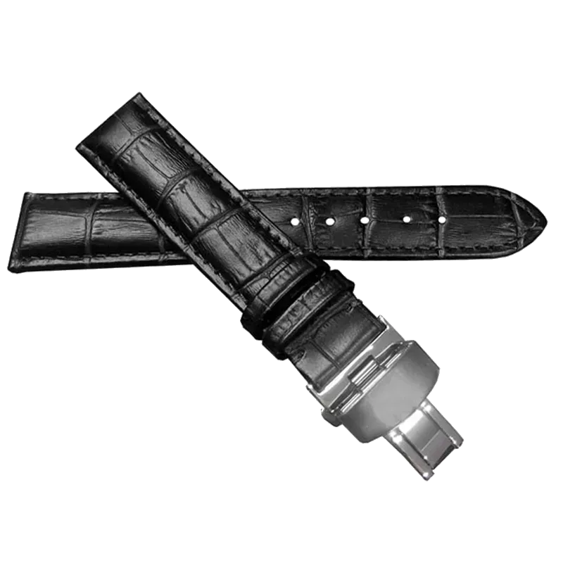J.A.WILLSON G109B/ANA-3022/18 ремень д/часов с клипсой черный 22х18мм 
