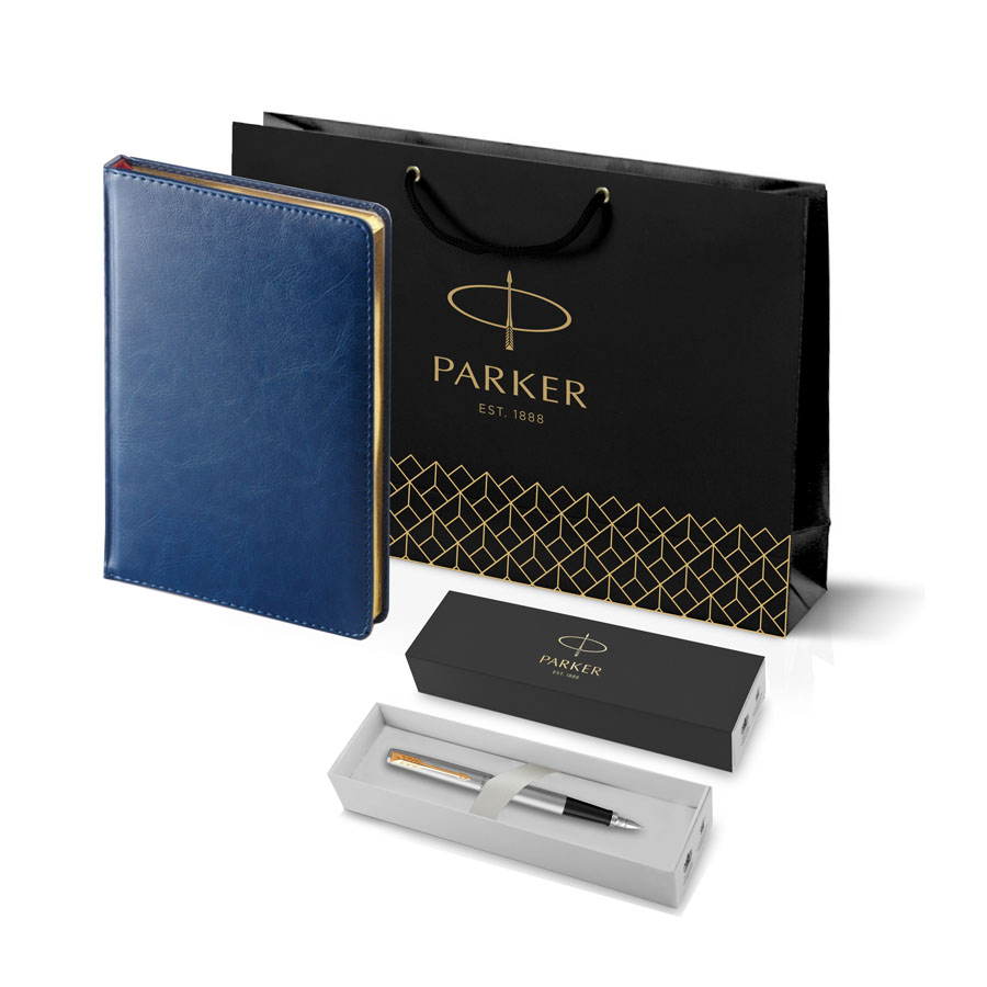 Parker Набор: Пер.ручка Parker Jotter Stainless Steel GT (2030948) + Ежедн. недат.син. (203312_8040948) 