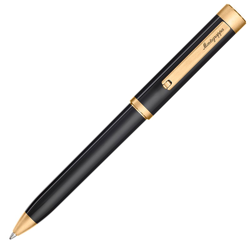 Montegrappa ZERO-YR-BP Шариковая ручка Montegrappa Zero Black Yellow Gold  Фото 1