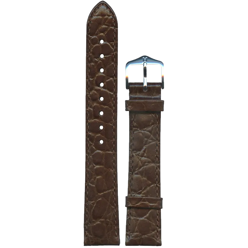 HIRSCH Ремешок 1232 28 10 18 Silver Sette Crocograin 