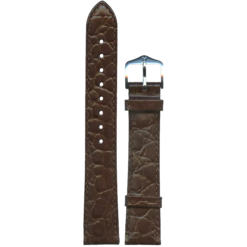HIRSCH 1232 28 10 20 SILVER SETTE  CROCOGRAIN 