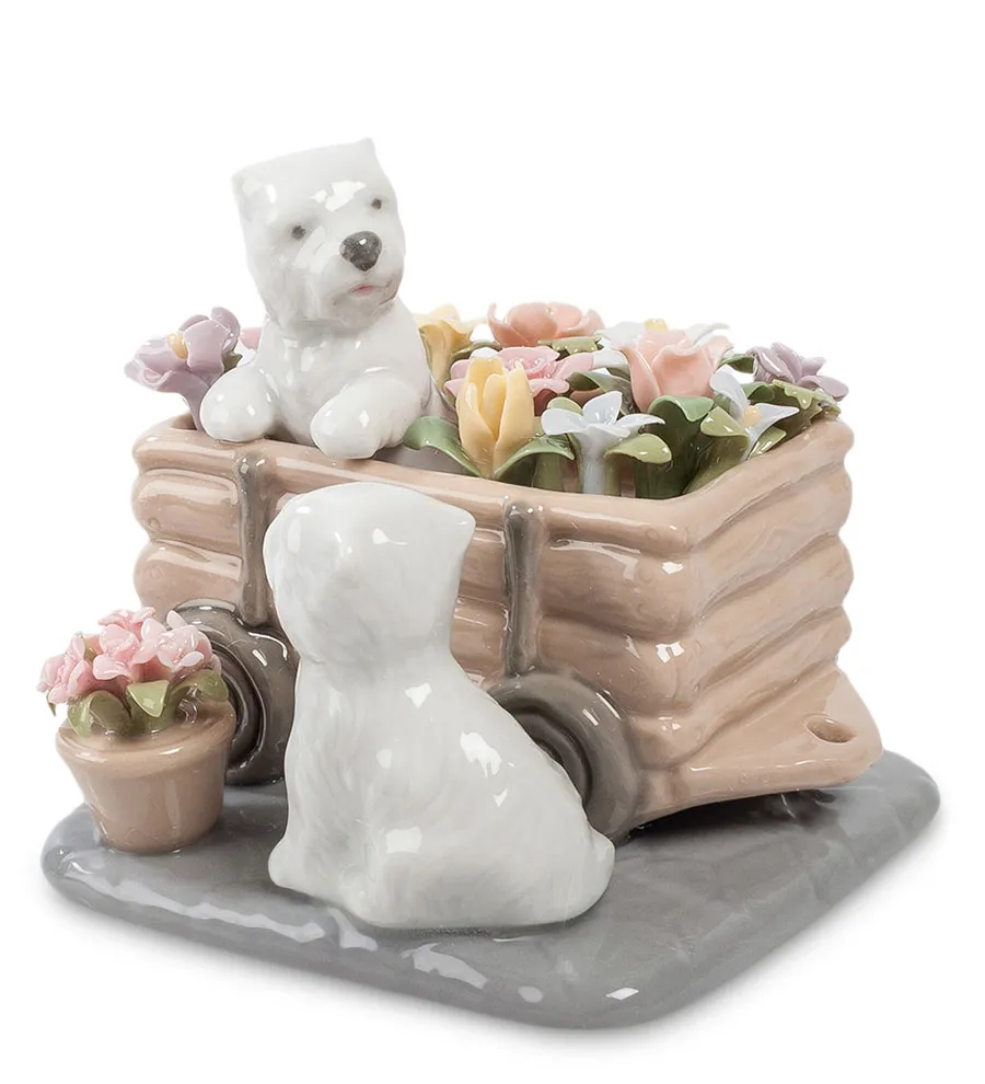 Pavone CMS 15/89 Фигурка Щенята  Цветы для Хозяйки  Фото 1