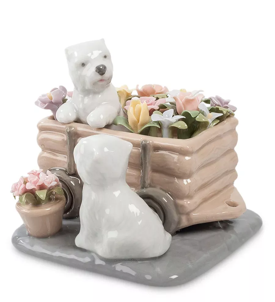 Pavone CMS 15/89 Фигурка Щенята  Цветы для Хозяйки  Фото 1