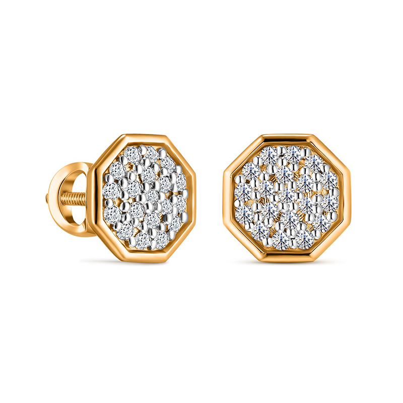 ALROSA Diamonds 9P142H25S Пуссеты  Фото 1