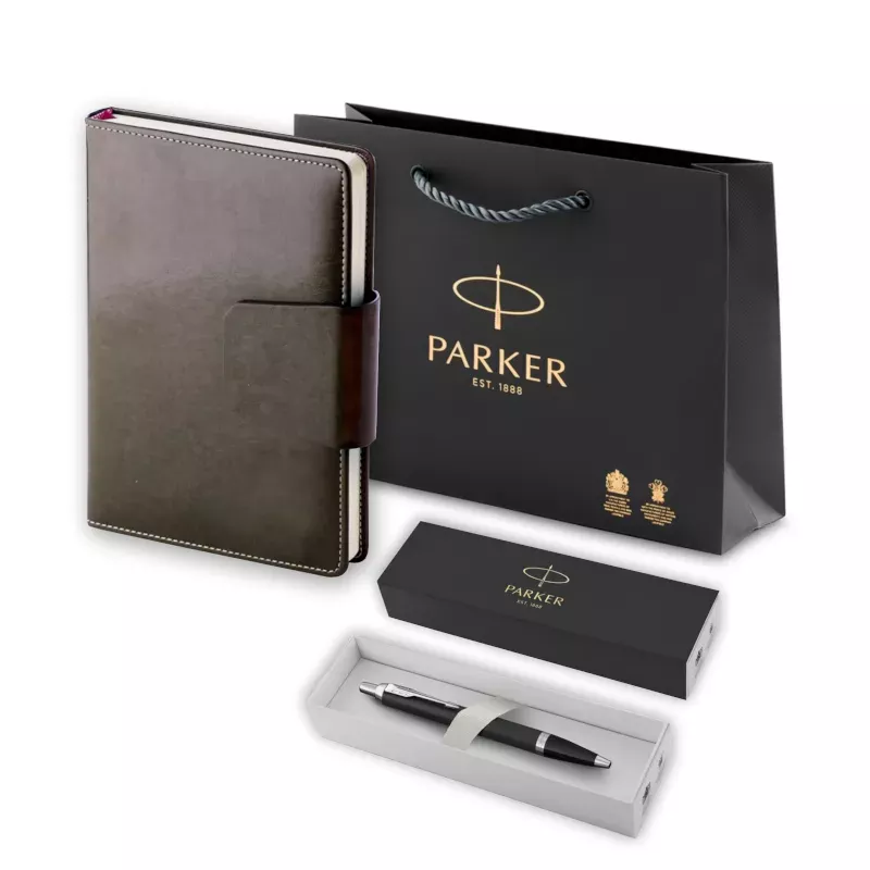 Parker Набор: Шариковая ручка IM Mat Black CT BP (2143632) + Ежедн. недат. черный (2143352_013632)  Фото 1