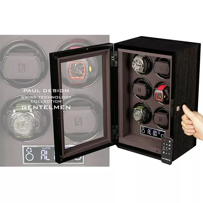 PAUL DESIGN Шкатулка для 6 часов с автоподзаводом PAUL DESIGN Gentelmen 6BA-N  Фото 1