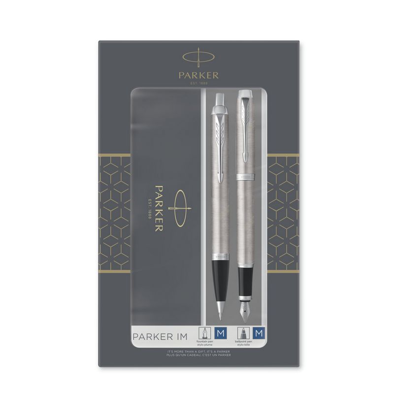 Parker Набор Parker IM Stainless Steel CT шариковая ручка и перьевая ручка (2183058)  Фото 1