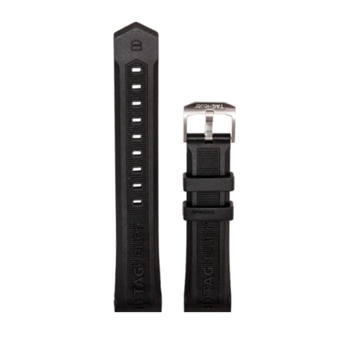 Tag Heuer Ремень каучук черный Tag Heuer  20мм, WAF201*/WAF1010/CAF711*(BT0710)  Фото 1