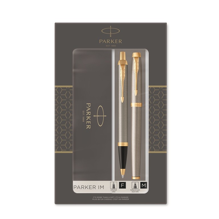 Parker STK122  Набор IM Core Brushed Metal GT роллер + шариковая  (2093217)  Фото 1