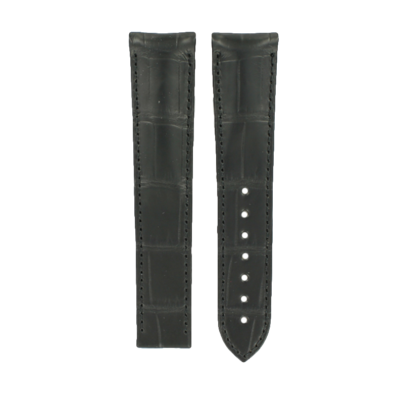 Omega O98000470  Ремешок чёрный, аллигатор, 21/18, интегрированный, под клипсу, длина 105/100, SE NEW AT 4 