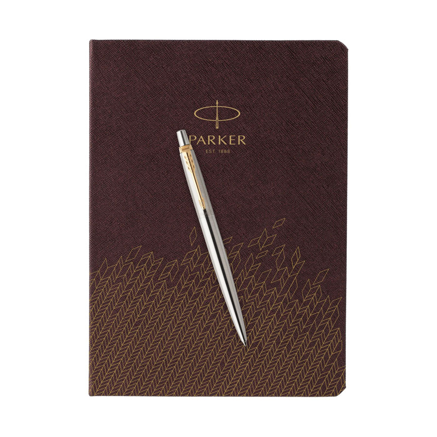 Parker Набор:Шар.ручка Jotter St. Steel GT BP (1953182) + Ежедневник коричн. недат. (1951110_5593182)  Фото 3