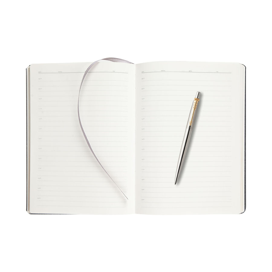 Parker Набор:Шар.ручка Jotter St. Steel GT BP (1953182) + Ежедневник коричн. недат. (1951110_5593182)  Фото 4