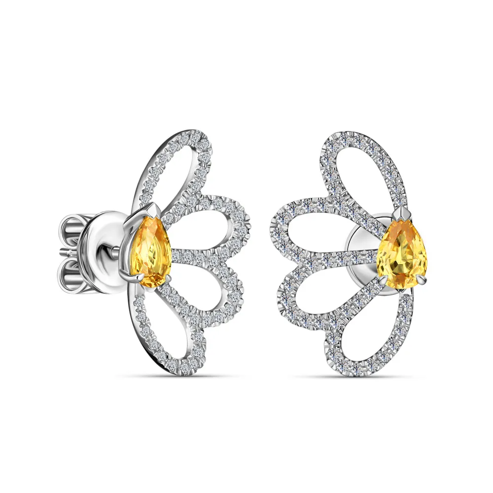 ALROSA Diamonds 9R469Y21S Пуссеты  Фото 2