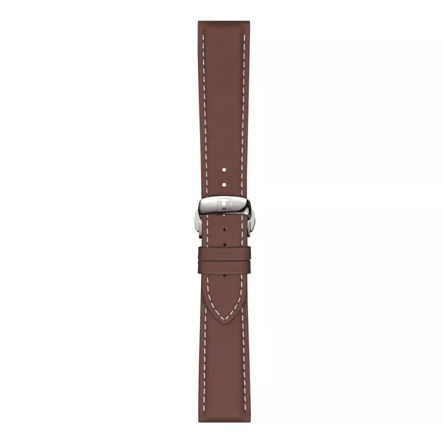Tissot T852044597 Ремень коричн. бел.строчка, с клипсой 21х18 (T610044598) 