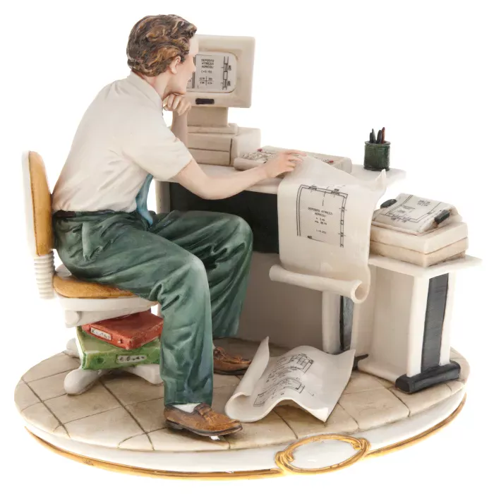 Porcellane Principe 812/PP Статуэтка "Инженер"  Фото 2