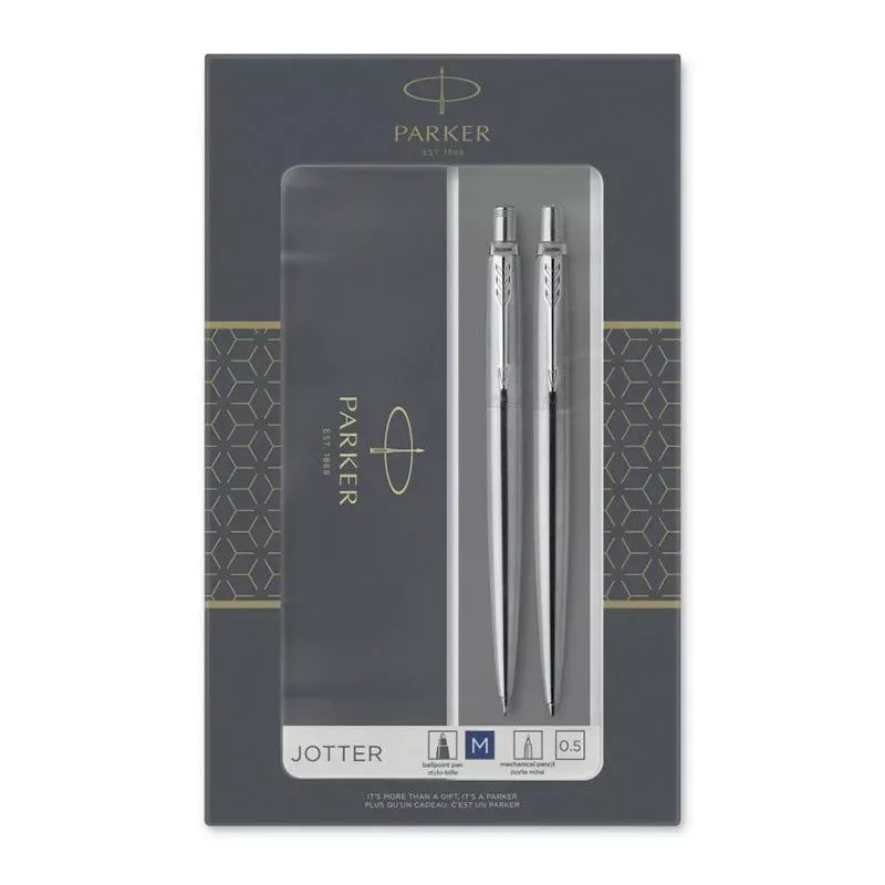 Parker SKB63 Набор  Jotter  Stainless Steel CT ручка+карандаш (2093256) 