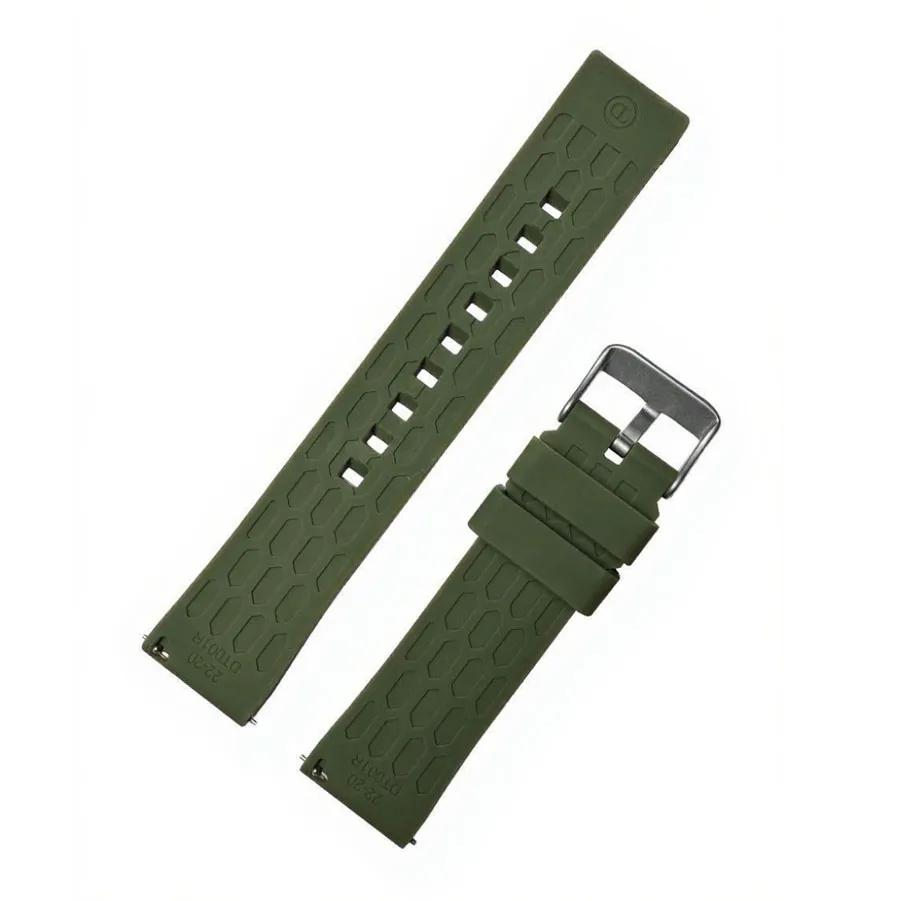 Timeking DT001R-42.70-22 Ремень силик.хаки-бел.  Фото 2