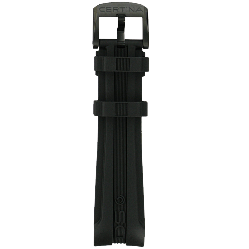 Certina C603018054 Ремешок черный, резиновый, черная пряжка 