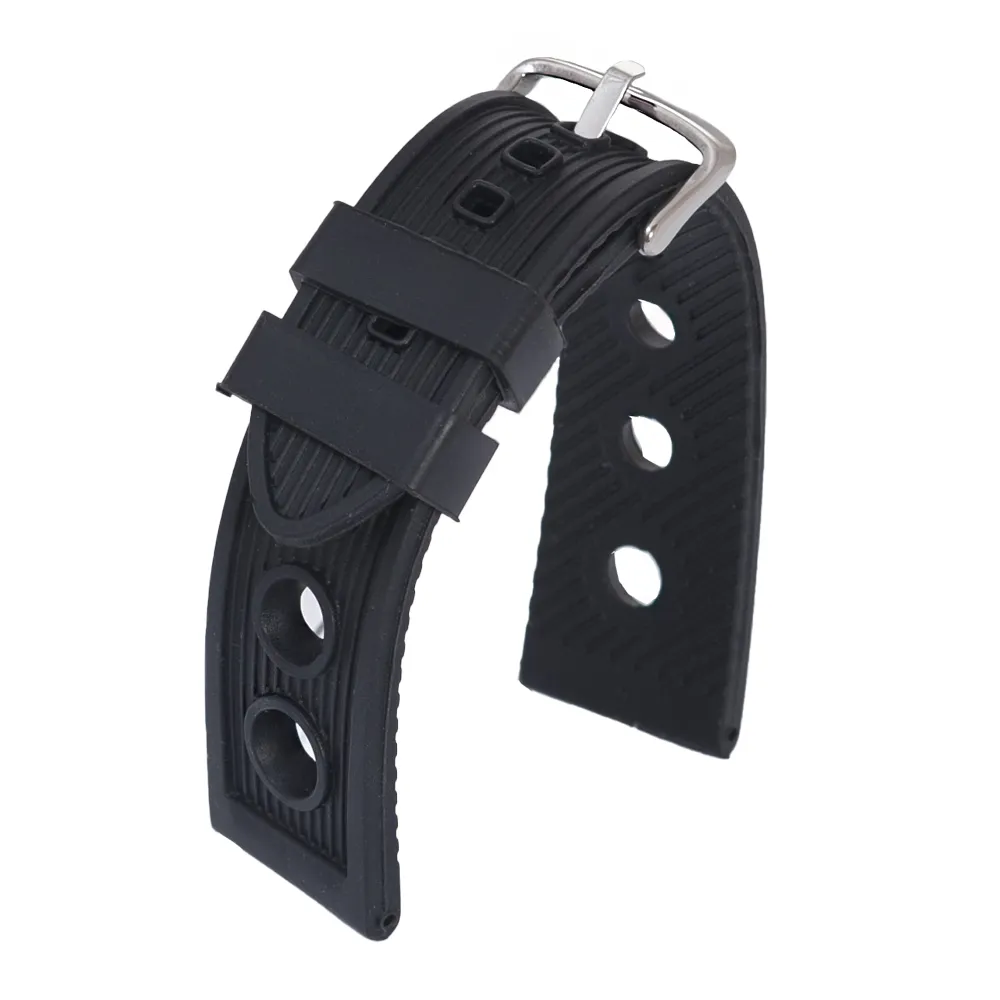 KMV Ремень силикон. С30024 24мм черн. 