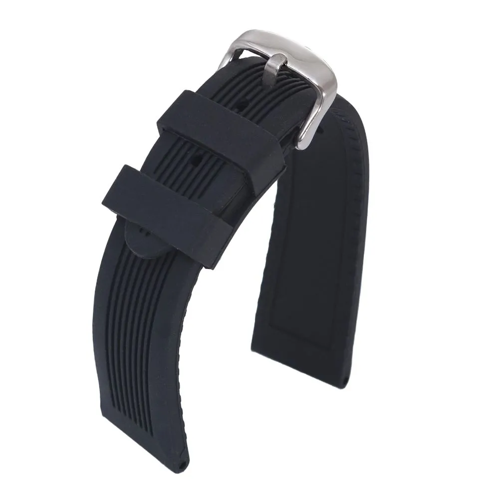 KMV Ремень силикон. С23224 24мм черн. 