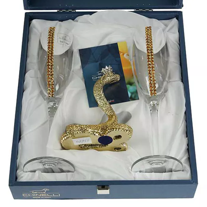 Chinelli 6003100 Набор для шампанского "Змея в золоте"  Фото 3