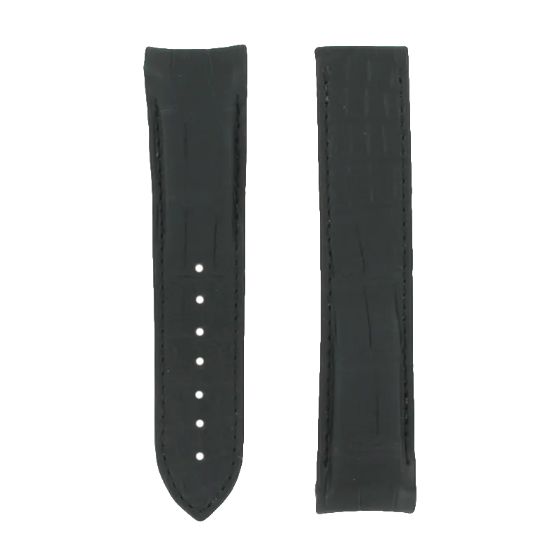Omega O98000370 Ремешок черный, аллигатор под клипсу 