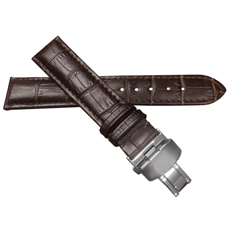 J.A.WILLSON G109B/ANA-8122/18 ремень д/часов с клипсой т.коричневый 22х18мм 