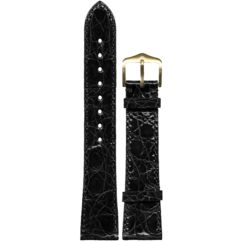 HIRSCH 1892 08 50 20  GOLD SETTE GENUINE CROCO 