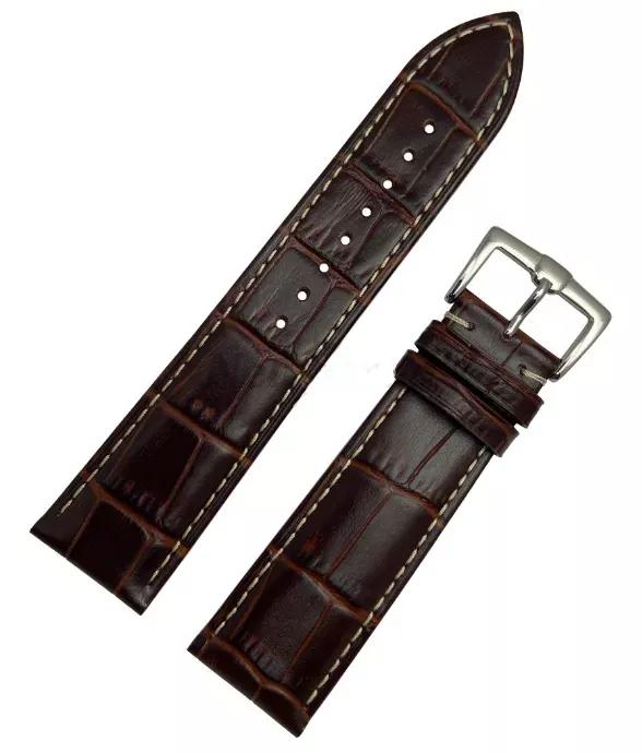 Timeking 8012A.04-18/16W коричн. им.крокод. бел.строчка 