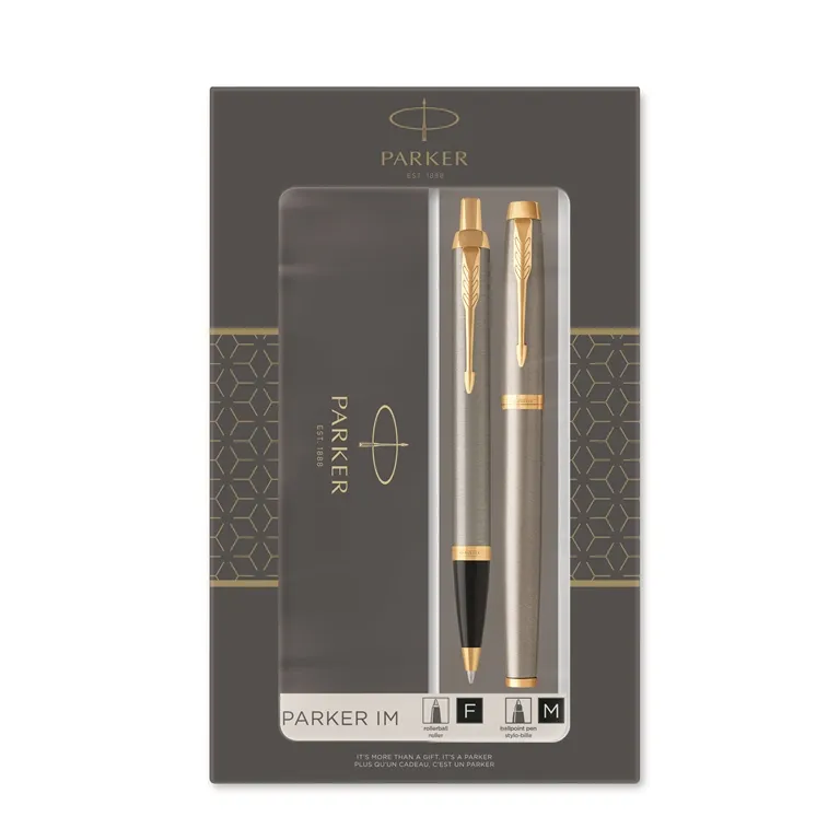 Parker STK122  Набор IM Core Brushed Metal GT роллер + шариковая  (2093217)  Фото 1