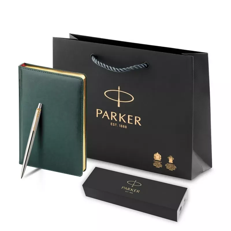 Parker Набор:Шар. ручка K63 Jotter Stainless Steel GT BP (1953182) + Eжедн. т.зел. недат. (195331_2805182)  Фото 8